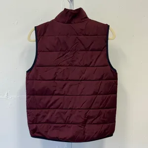 IKKS Reversible Puffer Vest Navy Blue Burgundy Flying Without Wings B-003 Womens thumbnail 4