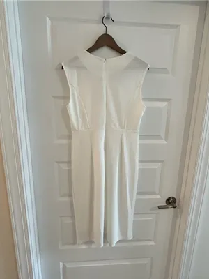 Cream Sleeveless Midi Dress Size L thumbnail 5