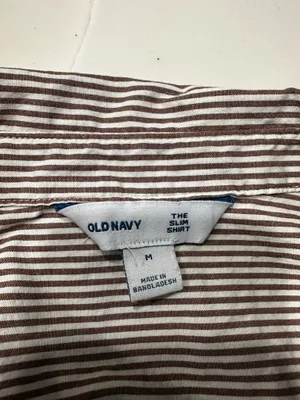 Old Navy the slim shirt neutral stripes thumbnail 3