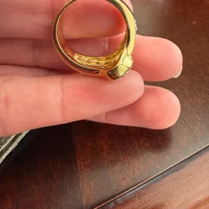 stamped Thailand gold tone Ring size 6.75 thumbnail 3