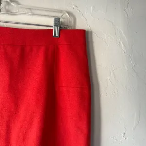 J. Crew Red Wool Blend Pencil Skirt Size 8 Business Casual‎ Office Work Academia thumbnail 2