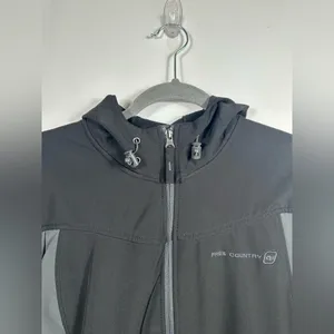 Free Country Live In It Womens‎ Black Gray Hooded Softshell Jacket Full Zip thumbnail 6