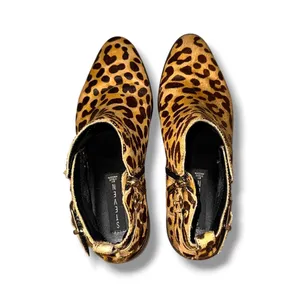 Steven by‎ Steve Madden Chavi-L Booties Womens 7 Leopard Calf Hair Ankle Boots thumbnail 6
