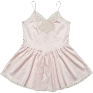 Victoria's Secret Babydoll Nightgown Womens Small Pink Lace Gold Label Vintage thumbnail 1