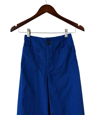 ANTHROPOLOGIE Maeve Colette Linen Wide Leg Blue High Rise Pants Trousers thumbnail 4