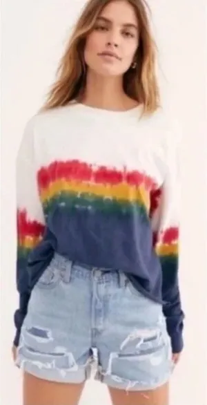 Daydreamer for free people tie dyed long sleeve top thumbnail 1