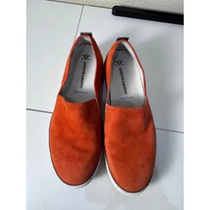 Johnston Murphy Slip On Shoes Womens 7.5 Orange Suede Travel‎ Comfort Minimalist thumbnail 2