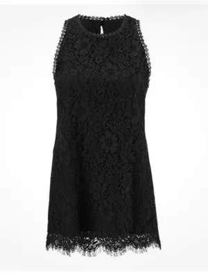Cabi Display Black Floral Lace Sleeveless Tank Top Style 3605 Medium thumbnail 3