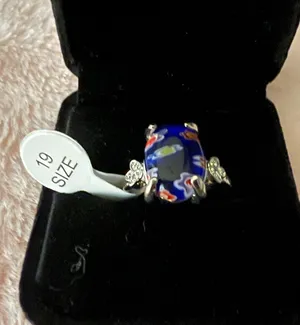 Women’s Gorgeous Stainless Steel Silver Gemstone Ring 19/10 US thumbnail 1