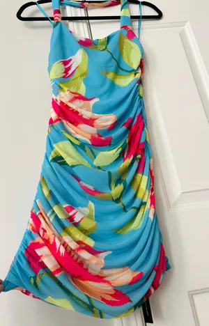 Anthropologie AFRM Bonnie Halter Square-Neck Mini Dress Size XL thumbnail 8