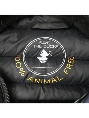 Save The Duck Womens Puffer Jacket Zip Pockets Hooded Black L thumbnail 4