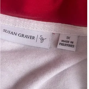 Susan Graver Quarter Zip‎ Red 1X thumbnail 8
