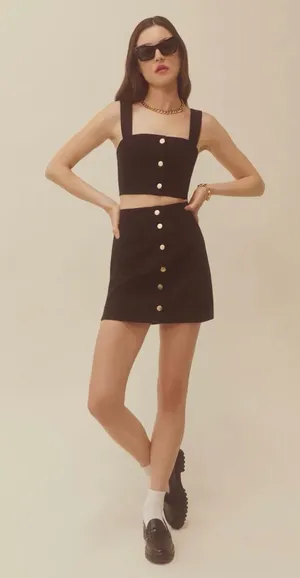 Reformation Chrissy Denim Two Piece Set thumbnail 1
