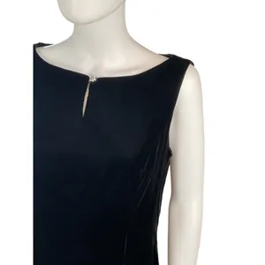 Maggy London‎ Black Velvet Maxi Dress Sleeveless Evening Gown Size 12 thumbnail 4