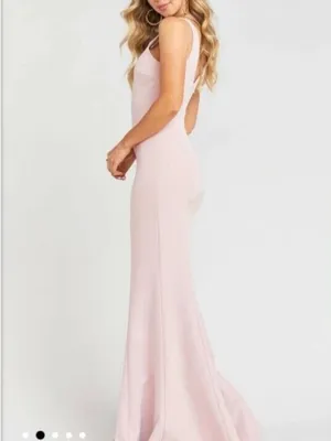 Show Me Your Mumu Morgan Pale Pink Bridesmaid Maxi Dress Medium thumbnail 3
