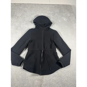 Varley HOODED Anset Tie front jacket in Black Size S~VERY NICE thumbnail 5
