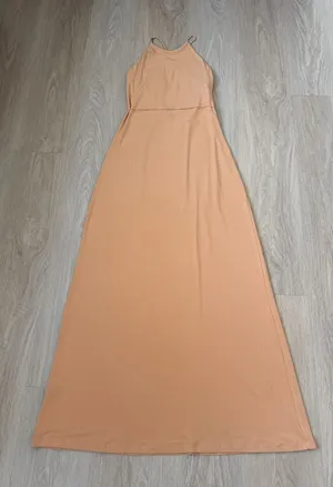 Francisco Costa For Calvin Klein Strappy Camel Maxi Dress Sz. 0 thumbnail 1
