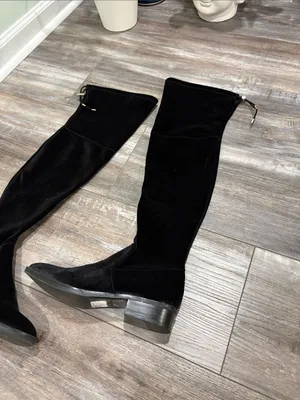 Sam Edelman Black Velvet Patricia OTK Size 8 Boots thumbnail 6