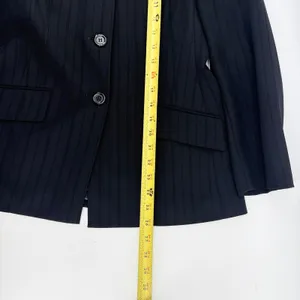 Le Suit Essentials Womens Black Pinstripe 3 Button Blazer Jacket Size 6 thumbnail 4