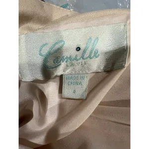 Camille La Vie beaded bodice multi layer tulle floral Halter Neck gown Size 4 thumbnail 9