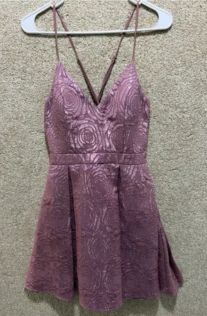 Maueve rosette mini dress pocket coquette balletcore regency wedding guest MED thumbnail 1