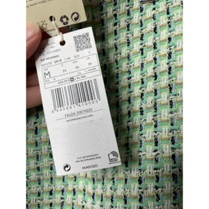 Mango NEW MNG T Tweed Mini Skirt Pastel Green Size Medium thumbnail 2