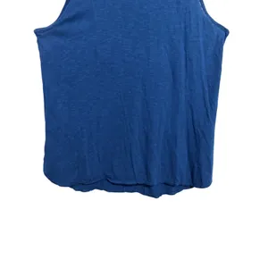 Banana Republic Blue Cotton Modal Tank Top Metallic Chain‎ Trim Size L thumbnail 4