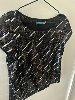Alice + Olivia Silk Sequin Top | Size S | Good Used Condition thumbnail 4