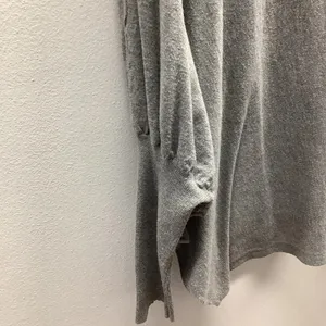 Fever Grey Knit Cowl Neck Tunic Faux Wrap Sweater Top Size Medium Preowned thumbnail 5