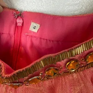 Sherri Hill‎ Sequin Embellished Tulle Party Dress Girls Pink Gold Cap Sleeve thumbnail 4