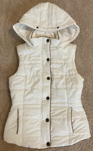 prince & fox white puffer vest thumbnail 3
