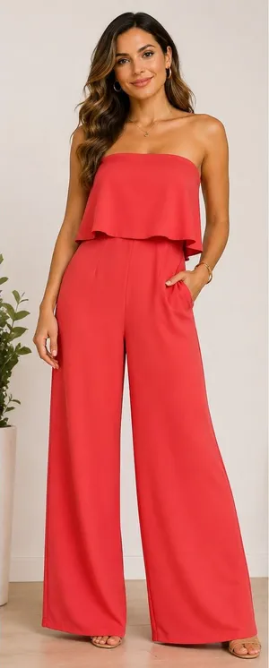Do+ Be Talulahwide‎ Leg  Strapless Jumpsuit Size Small Pink thumbnail 1