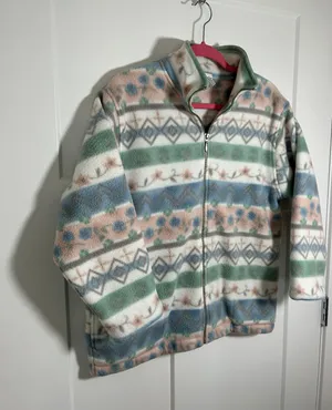 Alfred Dunner Petite Vintage women’s small oversized fleece full zip jacket thumbnail 2