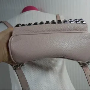 Michael Kors Abbey Studded Pink Pebble Leather Mini Backpack thumbnail 9