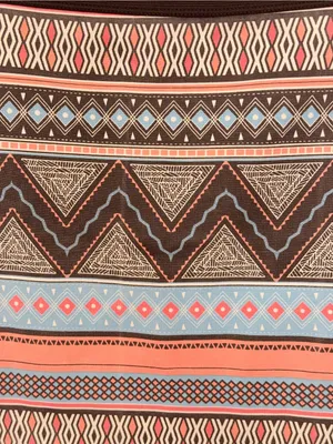 Zara TRF Geometric Aztec Print Woven Mini Skirt thumbnail 3