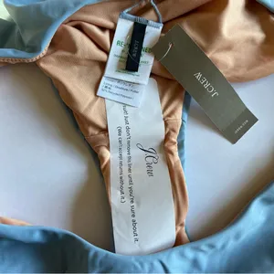 J Crew Curved Waist Cheeky Bikini Bottoms in Mist Blue Size L New thumbnail 8