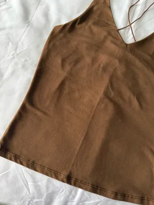 Brown Strappy Tank Top thumbnail 3