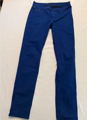 Rock & Republic Kashmere Skinny Jeans Cobalt Blue Studded Back Pocket Size‎ 12M thumbnail 1