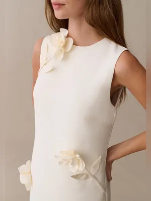 NWT Few Moda Althea Dress size XL Cream Ivory flower mini bride o.p.t thumbnail 3