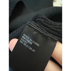 REISS Black Daisy Sweetheart Neck‎ Ribbed Top Size Medium thumbnail 6