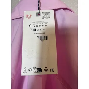 NWT ZARA Oversized Poplin Shirt Pink Size S thumbnail 7