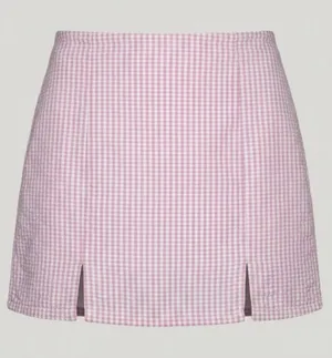 No Boundaries Womens Pink Gingham Mini Skirt Small 4-6 thumbnail 1