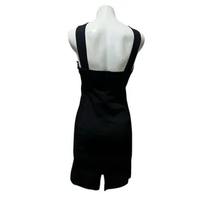 Zara Women's Black Bodycon Knee Length Dress Size M Sleeveless thumbnail 6