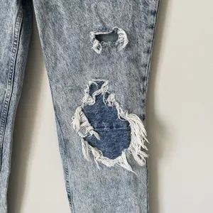 Free People We The Free Straight Leg Denim Jeans Blue Distressed Women's Size 28 thumbnail 6