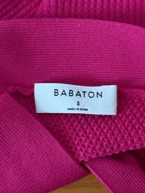 Aritzia Babaton Sculpt Knit Criss Cross Cropped Tank in Pink thumbnail 4