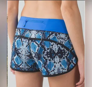 Lululemon Run Speed Short Mini Ziggy Snake Caspian Blue Size 2 Running Sporty thumbnail 1