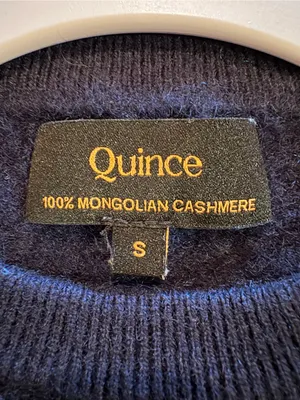 Quince 100% Mongolian Cashmere Crewneck Sweater Navy Women’s S thumbnail 6