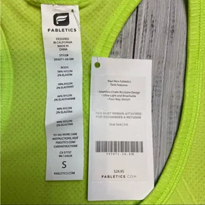 FABLETICS Seamless Lime Green Tank Top. Size Small. New With Tags. thumbnail 4