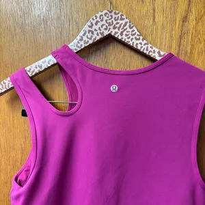 Lululemon Mastered Motion Cropped Cutout Tank Top Magenta Purple MGPR 12 thumbnail 5