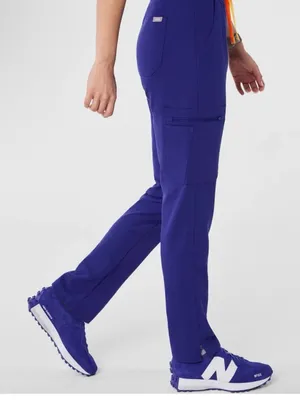 Figs Women High Rise Slim Pants in size XS in Deep Royal blue NWOT thumbnail 4